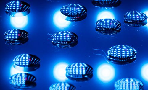 Matrice LED bleue abstraite