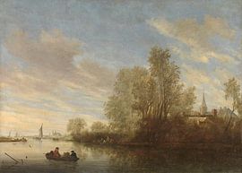 Riviergezicht bij Deventer, Salomon van Ruysdael, 1645