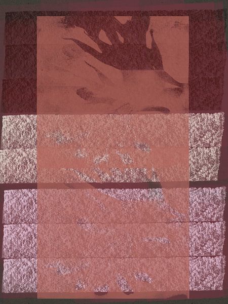 Art abstrait moderne en terra rose, rose, blanc et brun chaud par Art minimaliste abstrait