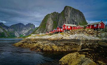 Karakteristieke huisjes op de Lofoten
