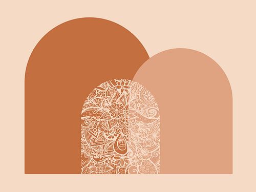 Arches rétro avec imprimé floral couché 2/6