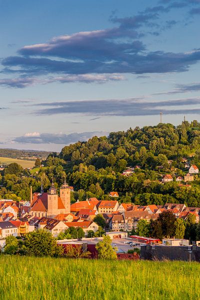 Beautiful evening atmosphere over the half-timbered town of Schmalkalden by Oliver Hlavaty