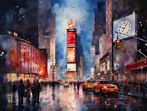 Lebendige Metropole: Der Times Square in nächtlichem Gewand