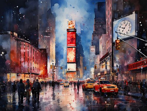 Vibrant metropolis: Times Square at night