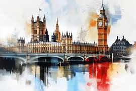 London im Aquarellstil von ARTemberaubend