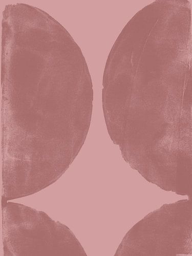Zacht roze. Vormen. Moderne abstracte kunst.