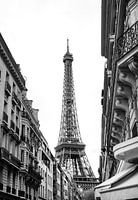 Eiffelturm Foto von Straße in Paris - ikonische Arbeit an der Wand