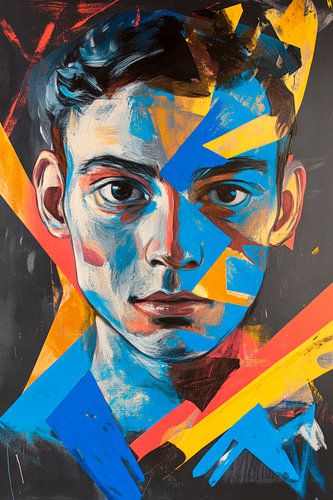 Modern portretschilderij in kleuren