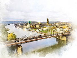 John Frost Bridge, Wageningen, Gelderland. by Danny de Klerk