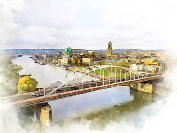 John Frost Bridge, Wageningen, Gelderland.