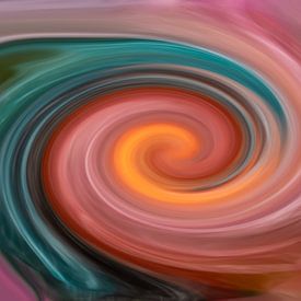 Abstract Modern "Colourful Whirlpool" by Tonny Verhulst