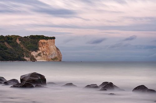 Evening light on the steep bank