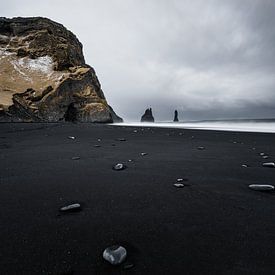 Zwart strand IJsland van road to aloha