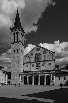 Silhouet fotografie Piazza del Duomo Spoleto Italië van Martijn Jebbink Fotografie