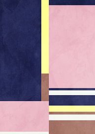 Moderne Abstrakte Organische Geometrische Farbkunst von Online Arts