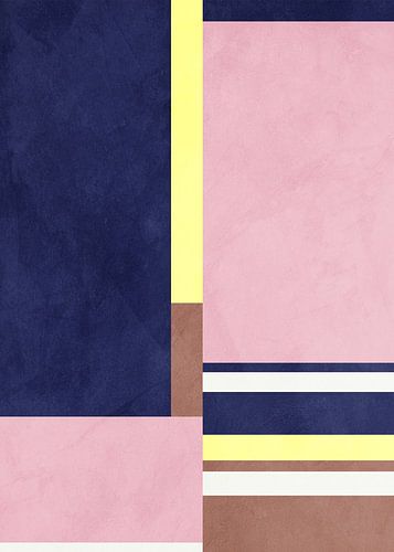 Moderne abstracte organische geometrische kleurschilderkunst