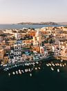 Uitzicht over de haven van Procida vanuit de lucht van Michiel Dros thumbnail