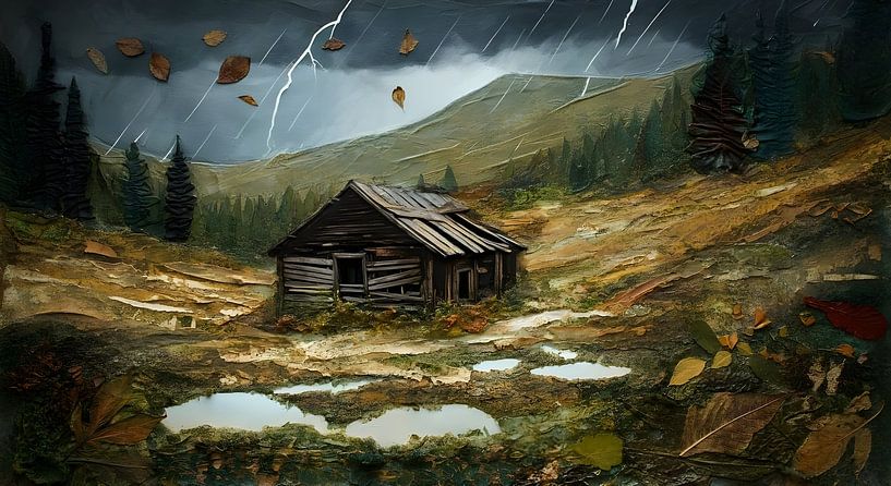 Hut in the mountains by Nick Wendt
