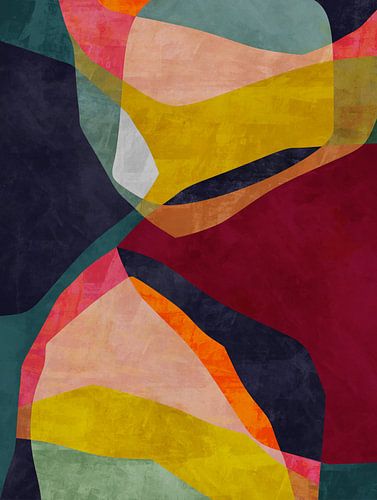 Colorful overlapping pieces