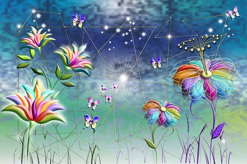 Bloemen fantasiewereld