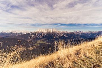 Uitzicht op de oostelijke Alpen bij Saalbach-Hinterglemm van Shanti Hesse