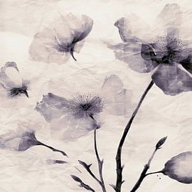 Mystic Element: Japandi Floral, Abstract, Modern by Mad Dog Art