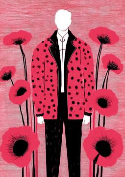 Popart fuchsia-jas