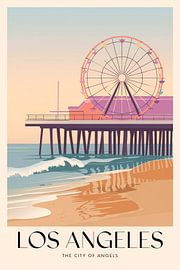 Los Angeles Vintage Travel Poster von Poster Art Shop