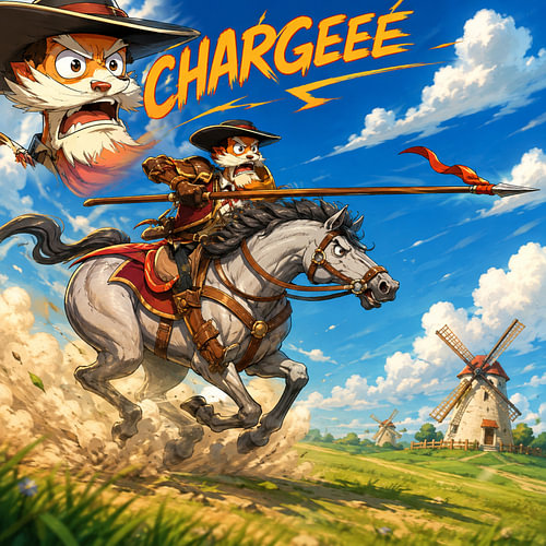 The Heroic Fox Knight's Charge