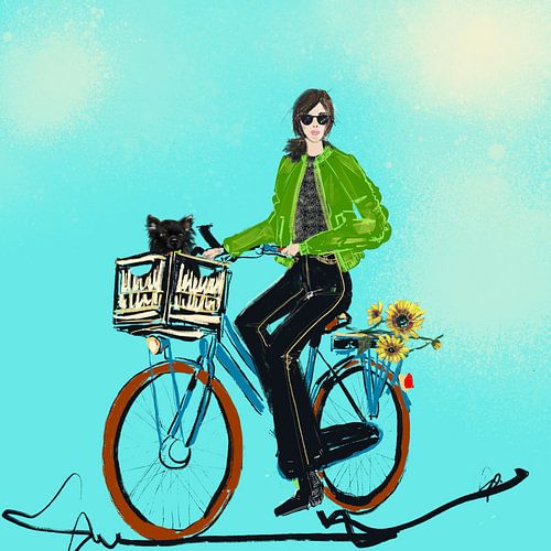 Mit dem Fahrrad fahren von Go van Kampen