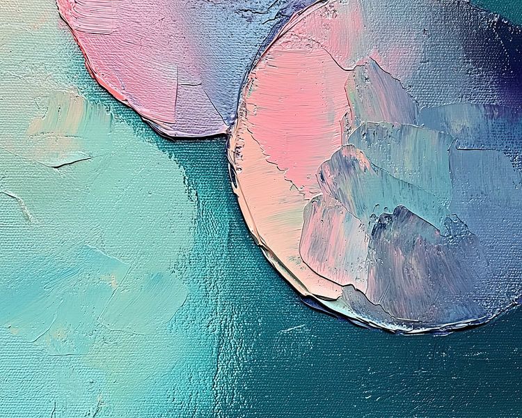 Art abstrait turquoise par Collection Moderne