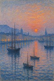 Zonsopgang in de haven van Oslo - Licht over de Fjord van Travel Shop