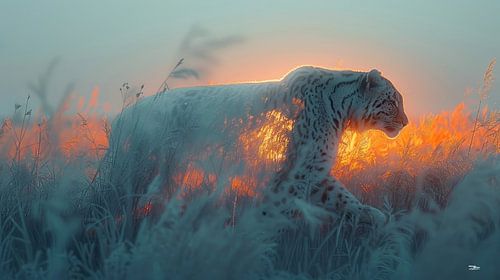 multiple exposure tussen dier en natuur