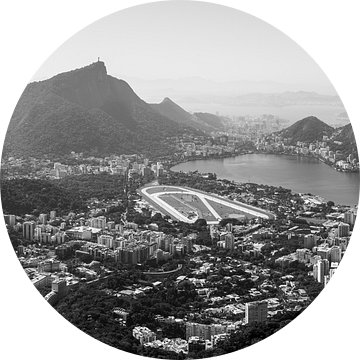 Rio de Janeiro panorama (Zwart-wit) van Merijn Geurts
