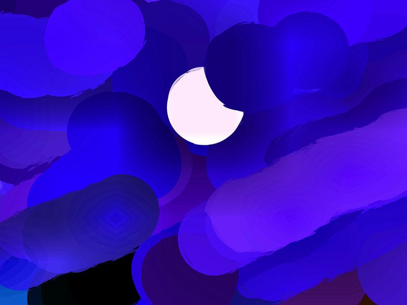 Moon Sun blue von Judith Robben