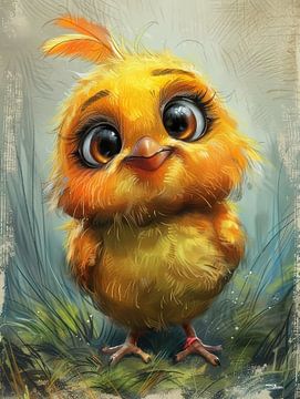 abstract farm chick by Gelissen Artworks