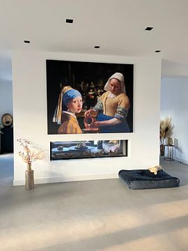 Photo de nos clients: la fille à la perle - La laitière - Johannes Vermeer