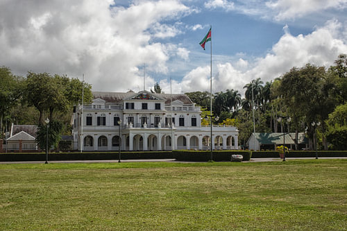 Paleis van de president in Paramaribo