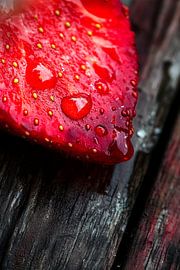 Fresh strawberry with water droplets by Poster Art Shop