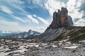 Tre Cime di Lavaredo of Drei Zinnen in de Dolomieten Italië van Sjoerd van der Wal Fotografie
