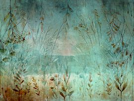 Scandinavian Spring Meadow Fantasy Abstraction by Mad Dog Art