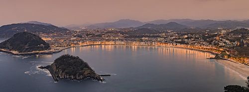 Panorama von San Sebastián, Baskenland, Spanien von Henk Meijer Photography