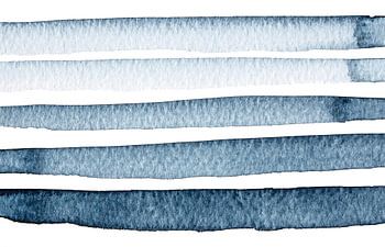 Blue lines | Aquarel schilderij