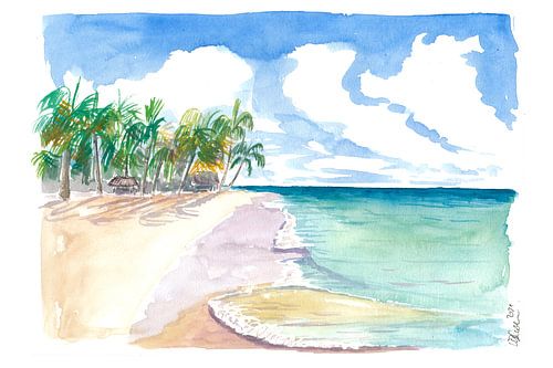 Eau bleu turquoise à Seven Mile Beach à Negril, Jamaïque