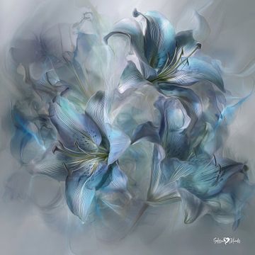 Blume in Blau von Gelissen Artworks