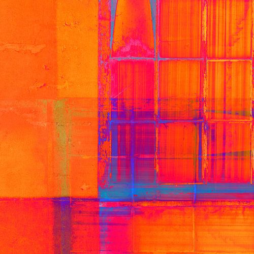 Abstracte Gloed: Een Explosie van Urban Energie van Maikel van der Beek