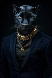 Panther in Kleidung