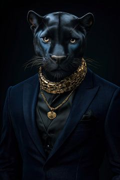 Panter in kleding van Bert Nijholt