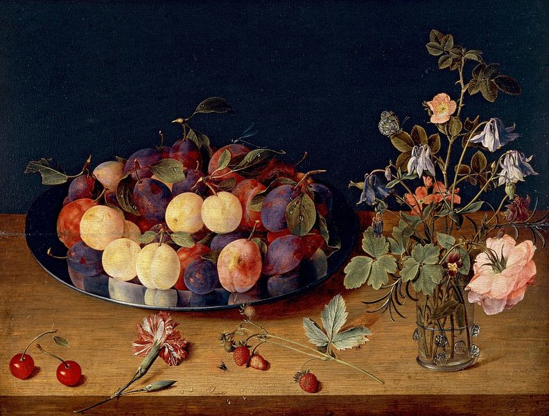 Still Life with Fruit, Isaac Soreau (1638)  Even though slightly different in size, the two works ap by Masterful Masters