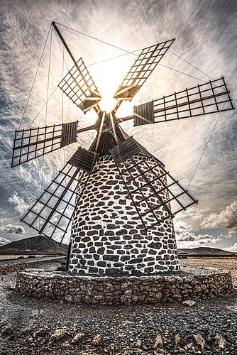 Wind turbine on the Spanish Canary Island of Fuerteventura by Harrie Muis